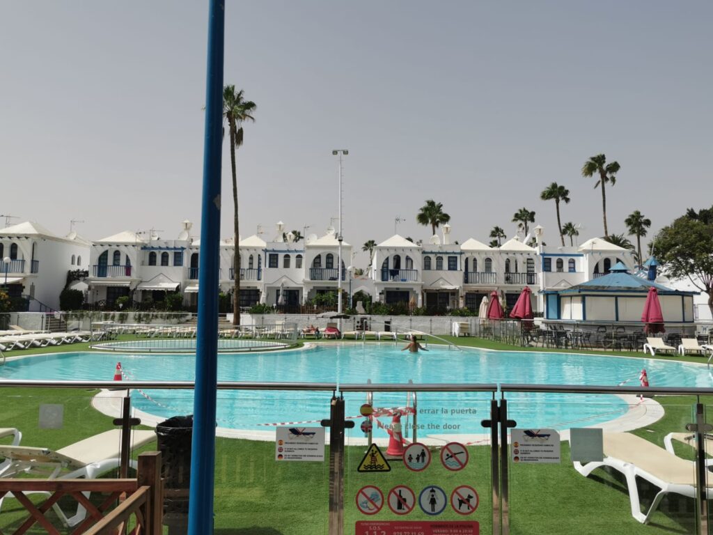 Pool entrance