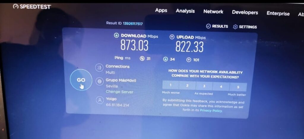 velocità wi fi nuovo masmovil